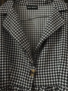 Houndstooth Peplum Top