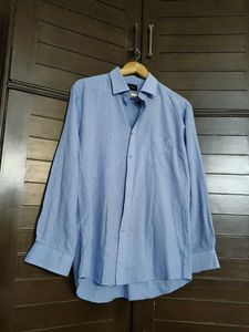 Yezac Men Blue Pirnted Cotton Casual Shirt