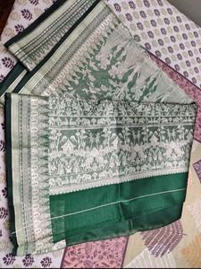 Elegant Bottle Green Banarasi Silk Saree