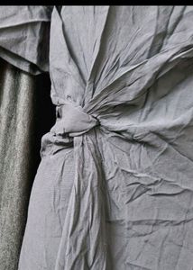 Grey Twist Detail Tunic Dress