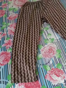 Brown Printed Kurta Set