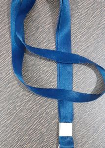 2 PC. Navy Blue Satin Identity Card Lanyard