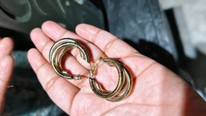 Golden Trio Hoops Earrings
