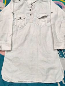 White Button-Down Tunic