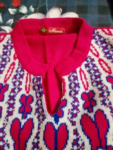 Pink woolen Kurta
