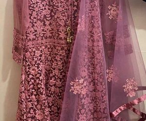 Elegant Pink Embroidered Anarkali Suit