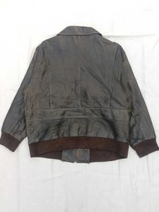 Vintage Leather Bomber Jacket