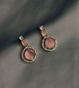 Pink American Diamond Jewellery Set