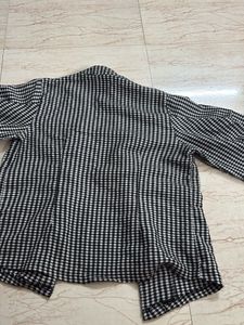 Checkered Button-Down Jacket