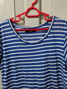 Blue White Stripped Night Dress