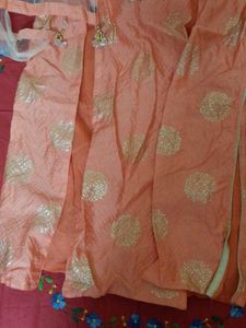 Ethnic dress with net dupatta