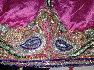 Velvet Blouse With Lehnga