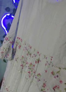 Floral Embroidered Tiered Dress