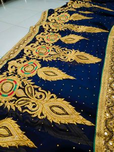 Satin Silk Saree With Blause