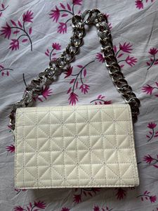 White Baguette Bag
