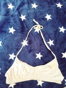 White Halter Bra