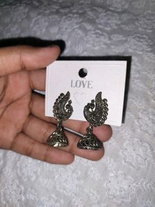 Silver Peacock Jumka