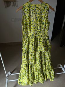 Spring Aurora Bright Yellow Ruffle MAXI