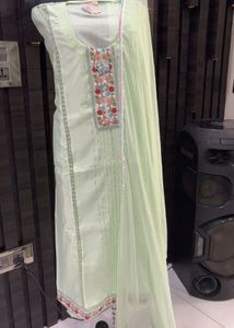 Mint Green Embroidered Salwar Kameez