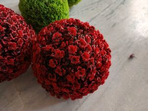Artificial Grass Rose Flower Topiary Lamp Balls