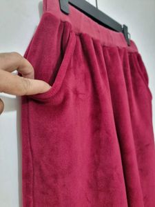 Burgundy Velvet Joggers