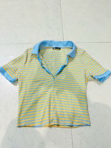 Heavily Ribbed Polo Neck Zipper