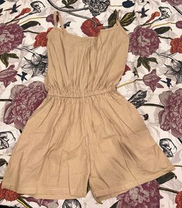 Tan Romper / Jumpsuit