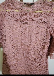 Mauve Days Faballey Pink Lace Top