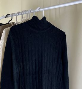 Classic Black Turtleneck Sweater