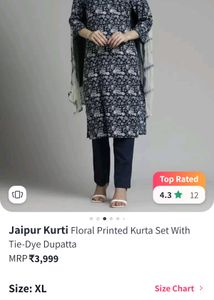 Jaipuri Blue Kurta Set