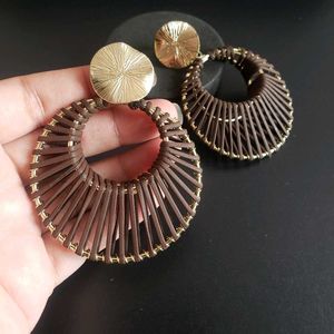 Brown hoop earrings
