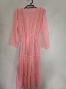 Pink Ruffle Maxi Dress