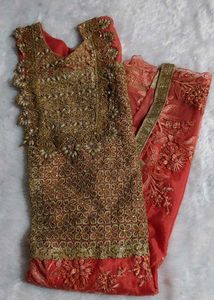 Peach Indian Outfit