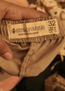 Imported Stradivarius Khaki Parachute Pants