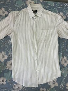 Peter England Striped White Shirt New