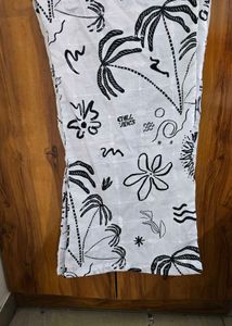 White Floral Print Co-ord Set With Padded Top