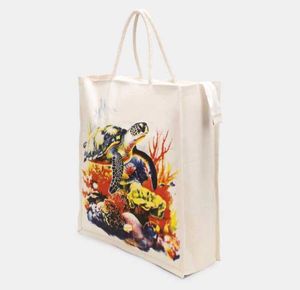 Turtle Print Tote Bag New Unused