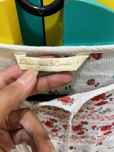 White L Size Floral Top
