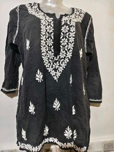 🎄Buy 1, Get 1 Free🎁Chikkankari Short Kurti 34"-3