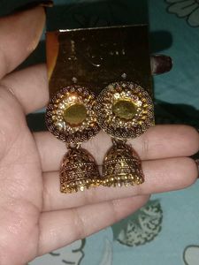 Gold-Tone Jhumka Earrings