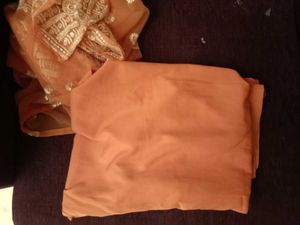 Peach Lace Overlay Dress