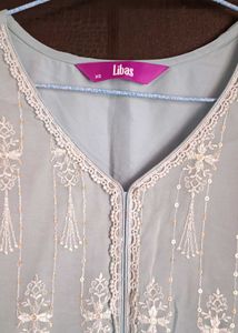 Elegant Blue Embroidered Kurta set