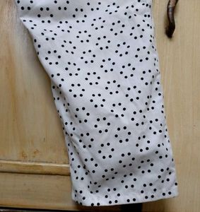 Polka dots white paper bag trousers