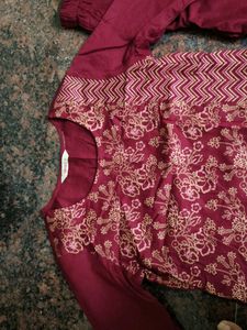 Elegant Maroon Kurta Pant Set