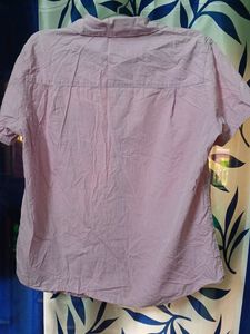 Pink Women Half Sleeve Shirt