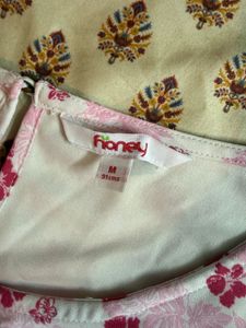 Pink Floral Cold Shoulder Dress