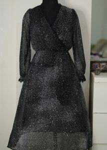 Sheer Starry Galaxy Dress