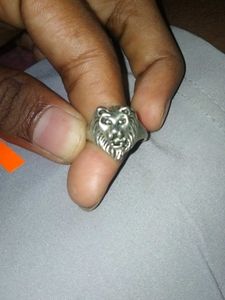 Silver Lion Ring