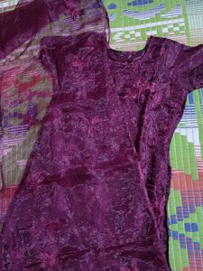 Burgundy Embroidered Salwar Kameez