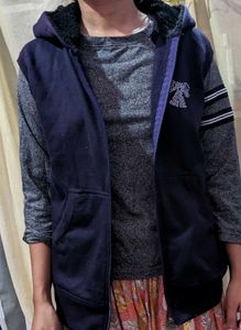 Purple Sleeveless Hoodie